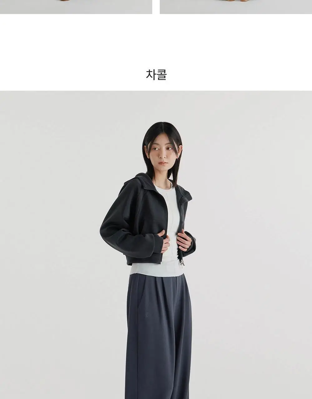 [이청아 착용] 프론투라인 뉴 소프티 크롭 후드집업 상세페이지 22